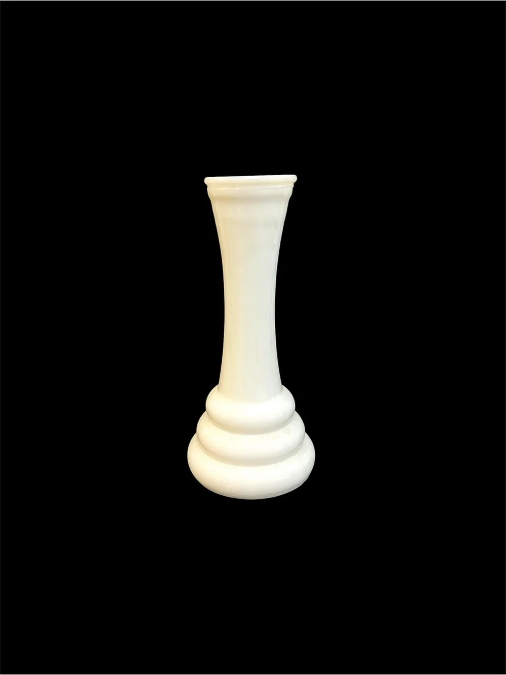 Vintage Milk Glass Bud 6” Vase by Randall Pedestal Bottom